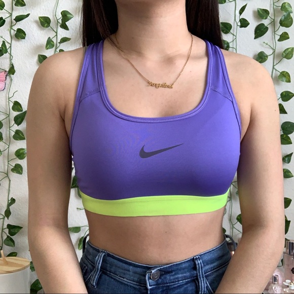 Nike Tops - Women’s Nike Dri- Fit purple/ neon sports bra
